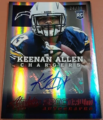 2013 Absolute Keenan Allen Spectrum Red Autographs Auto RC Rookie Card SP #/30 - Image 1 of 2