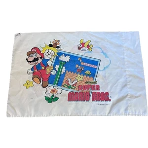 Nintendo Super Mario Bros Legend of Zelda Game PILLOWCASE NINTENDO 1988 FLAWS - Picture 1 of 10