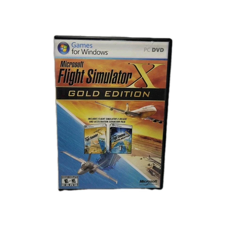Microsoft Flight Simulator X: Gold Edition (PC 2008) Complete W/ Expansion Foto 1 de 4
