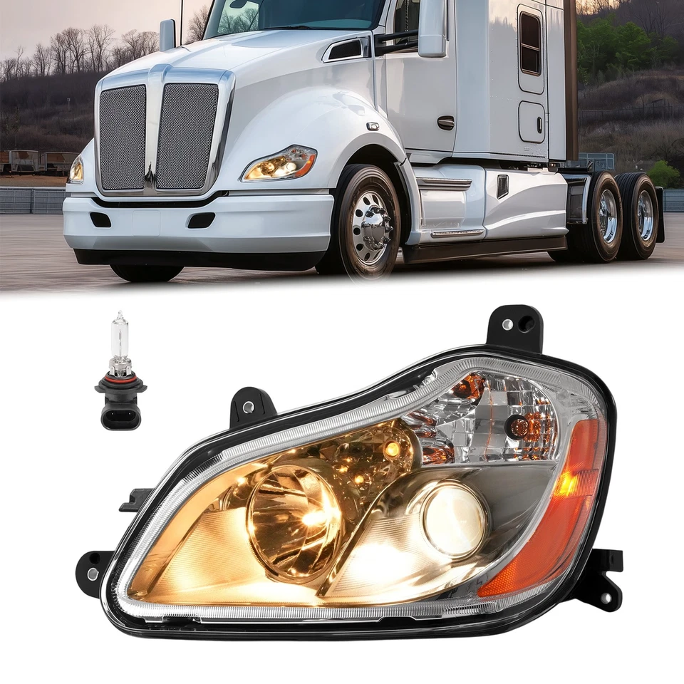 Faro halógeno del lado izquierdo del conductor para Kenworth T680 2013-2021 Foto 1 de 4