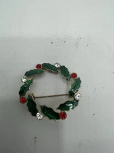 Kranz Weihnachtsnadel Metall Vintage klassisches Design - Bild 1 von 1