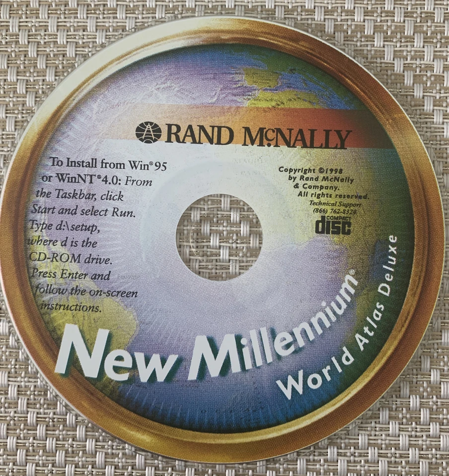 Vintage Rand McNally New Millennium World Atlas Deluxe CD-ROM for Windows - Image 1 of 1