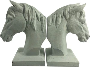 Farmhouse Collection 5" X 7", Set of 2, Horse Head Art Bookends, 1 Pair, Antique - Picture 1 of 3