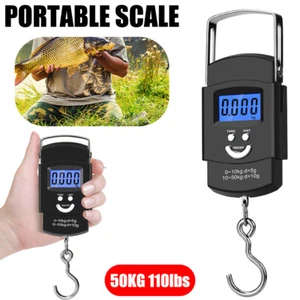50KG 110lbs x 0.02lb Digital Hanging Scale Travel Luggage Scale Fishing Scale - Picture 1 of 17