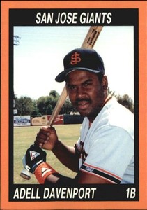 1990 San Jose Giants Cal League Cards #39 Adell Davenport