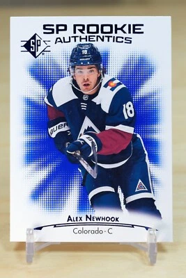 2021-22 Upper Deck SP Rookie Authentics Blue #140 Alex Newhook - Colorado - Image 1 of 2