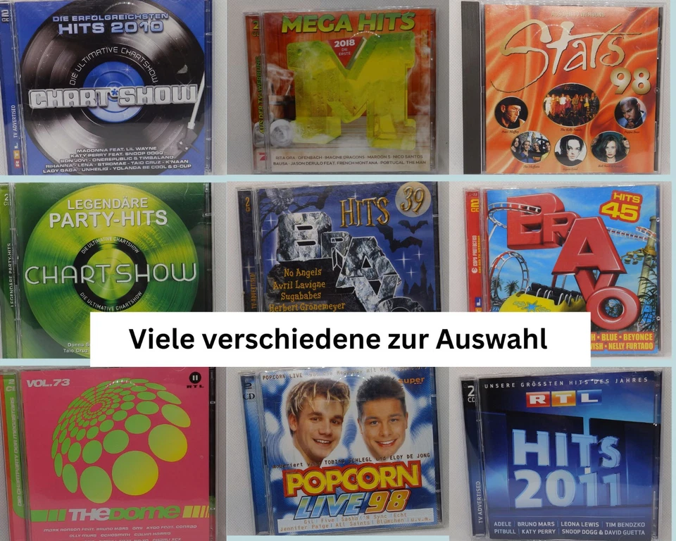Musik CD Sampler Bravo Hits RTL Hits Popcorn Live Chart Show Dome zur Auswahl - Bild 1 von 1