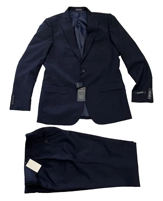 Traje Chaqueta Pantalones y Pantalones Zanetti Hombre Calce Ajustado Elio Azul Marino - Talla 42L - Venta al por menor $595 Foto 1 de 4