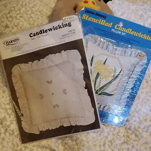Charmin Candlewicking #08-50 Mighty Oak Kit de Almohada Flor con Encaje Kit Lote de 2 - Imagen 1 de 5
