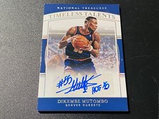 2019-20 Panini National Treasures Dikembe Mutombo Platinum 1/1 Auto HOF