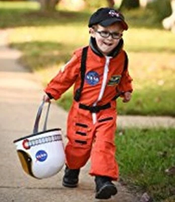 NUEVO CON ETIQUETAS/NUEVO DISFRAZ HALLOWEEN ASTRONAUTA NASA NARANJA GRANERO CERÁMICA NIÑOS TALLA 4-6 Y 6-8 Foto 1 de 4