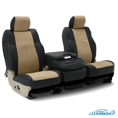 Fundas de asiento Coverking Ultisuede de cuero sintético a medida para Chevrolet Silverado Foto 1 de 4