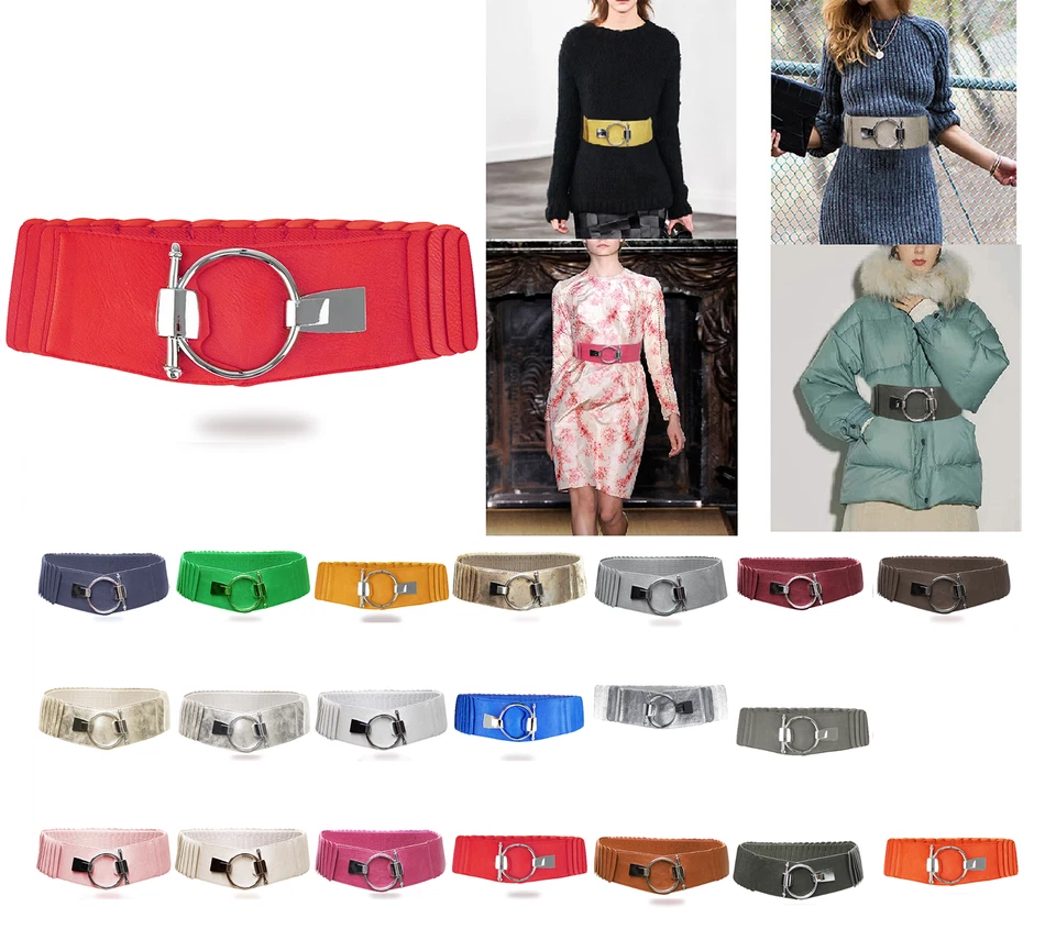 Glamexx24 Damen Stretchgürtel Taillengürtel 8cm breiter Hüftgürtel  - Bild 1 von 1