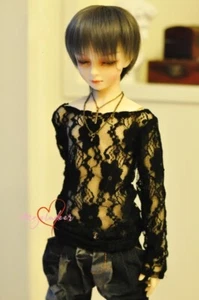 1/6 1/4 Puyoo 1/3 IP Uncle HID BJD Clothes Black Lace Off Shoulder T-shirt Top - Picture 1 of 5