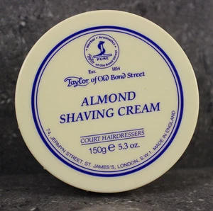 Taylor of Old Bond Street Almond Shaving Cream Bowl Foam 150g Pot Brush - Picture 1 of 1