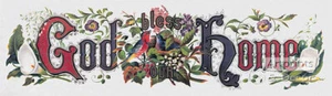 God Bless Our Home (Art Print of Vintage Art) (26.25 x 7.75) (Christian Wall Art - Picture 1 of 1