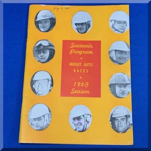VINTAGE MIDGET AUTO RACES 1948 SEASON OFFICIAL SOUVENIR PROGAM - FREE SHIPPING - Picture 1 of 12
