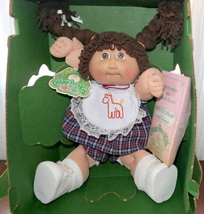 1984 Cabbage Patch Kids WENDI BRIDGET Brat Face Geburtsurkunde Adoption Box - Bild 1 von 24