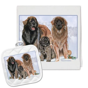 Leonberger Kitchen Dish Towel and Pot Holder Gift Set - Picture 1 of 1