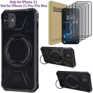 For Apple iPhone 11 Shockproof Case Magnetic Ring Stand Cover / Screen Protector - Picture 1 of 26