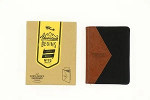 Gentlemen's Hardware 245053 Mens Travel Bifold Wallet Black/Brown - Picture 1 of 3