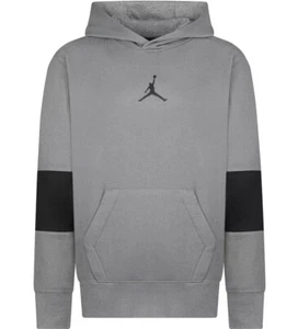 Jordan Boys' Core Performance Air Jordan Thermal Dri-Fit Hoodie Grey Black $50 - Picture 1 of 6