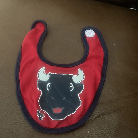 Houston Texans 100% Cotton Baby Bib Toro Mascot Cover