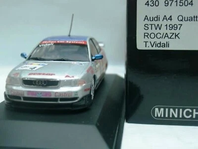 WOW EXTREMELY RARE Audi A4 Quattro #4 Vidali Norisring STW 1997 1:43 Minichamps - Image 1 of 3