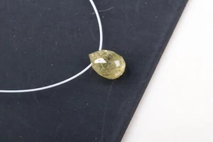 Natürlicher klarer gelber loser Diamant 0,50 kt Briolette-Schliff 4,85 mm gebohrt DB133 - Bild 1 von 11