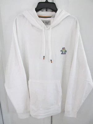 NOVO Moletom com Capuz Original Penguin PRIDE Masculino Extra Grande Branco $98.00 - Imagem 1 de 4