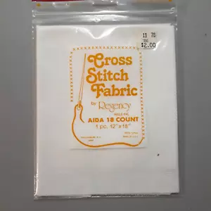 Counted Cross Stitch Fabric Aida Cloth 18 Count Vintage Regency Mills 12x18 NIP - Picture 1 of 3