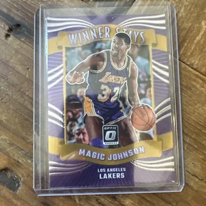 2023–24 Donruss Optic Magic Johnson Purple Prizm Winner Stays-Lakers  - Picture 1 of 2