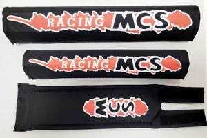 MCS RACING RETRO BMX PADSET BLACK/RED/WHITE - Picture 1 of 1