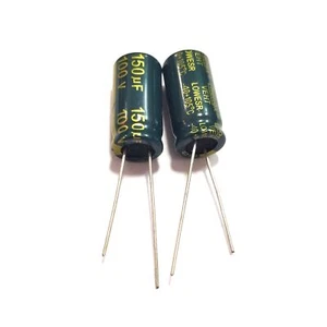 4pcs 150uF 100V 150MFD 100Volts 10*20mm Aluminum Electrolytic Capacitor - Foto 1 di 3