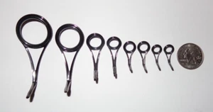 New Set of 8 Fuji ICYSG Titanium Plated SIC Fishing Rod Spinning Guides (30-8) - Picture 1 of 3