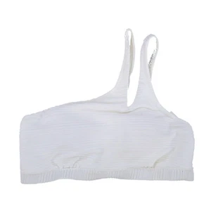 Jessica Simpson Womens One-Shoulder Slash Bikini Top Swimsuit White New - Picture 1 of 2