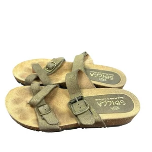 SBICCA WOMENS SANDALS SZ 7 BROWN STRAPPY COMFORT OUTDOORS - Picture 1 of 8
