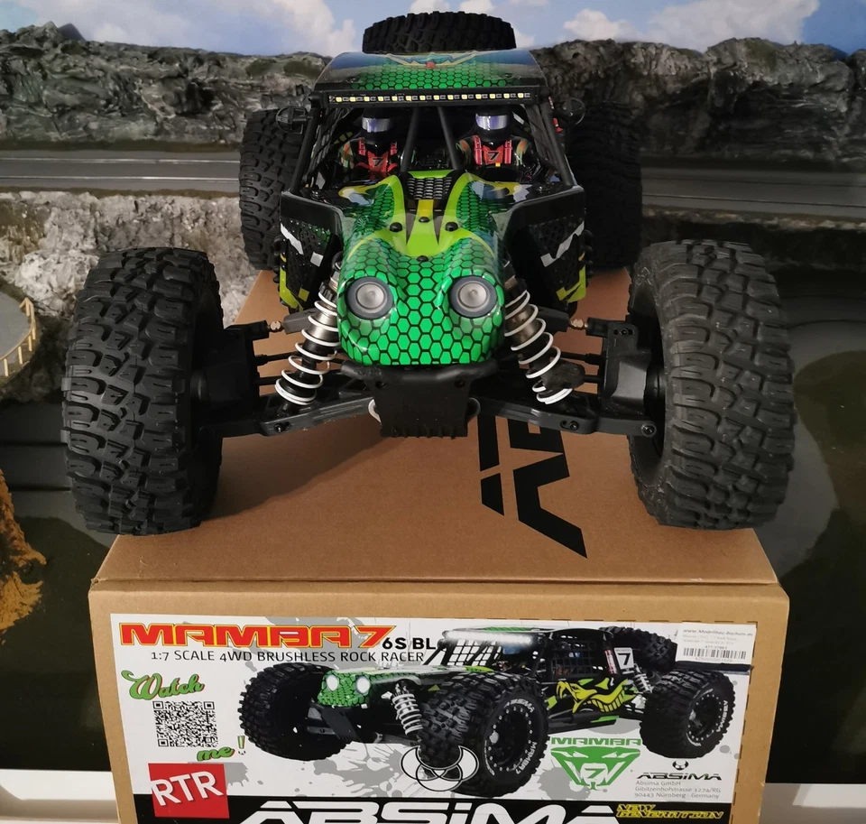 RC Auto 1:7 Buggy Absima Racer Mamba 7, 6S , 6 Kanal FS - 2X Akku 3S 6200mAh - Bild 1 von 4