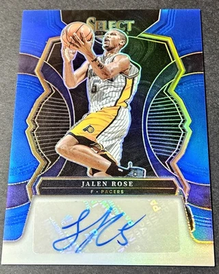 2022-23 Panini Select Azul/49 Prizm Auto Jalen Rose Signatures #S-JRS Pacers Foto 1 de 2