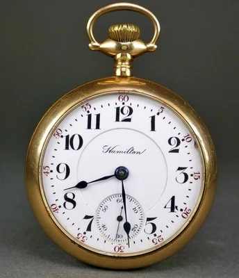 Fine Antique 1907 Hamilton Grade 940 21 Jewels Gold Filled Pocket Watch 18s - Image 1 of 4