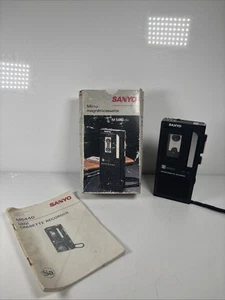 Sanyo Microcassette Recorder M5440 Black 2 Speed - Boxed With Instructions - Picture 1 of 10