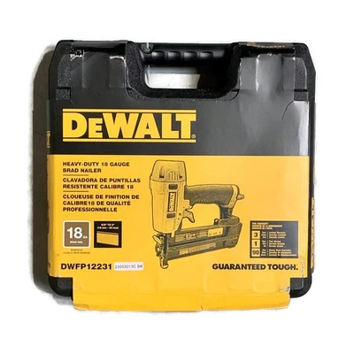 DEWALT DWFP12231 18-Gauge Pneumatic 2-Inch Side Load Finish Brad Nailer Kit - Image 1 of 4