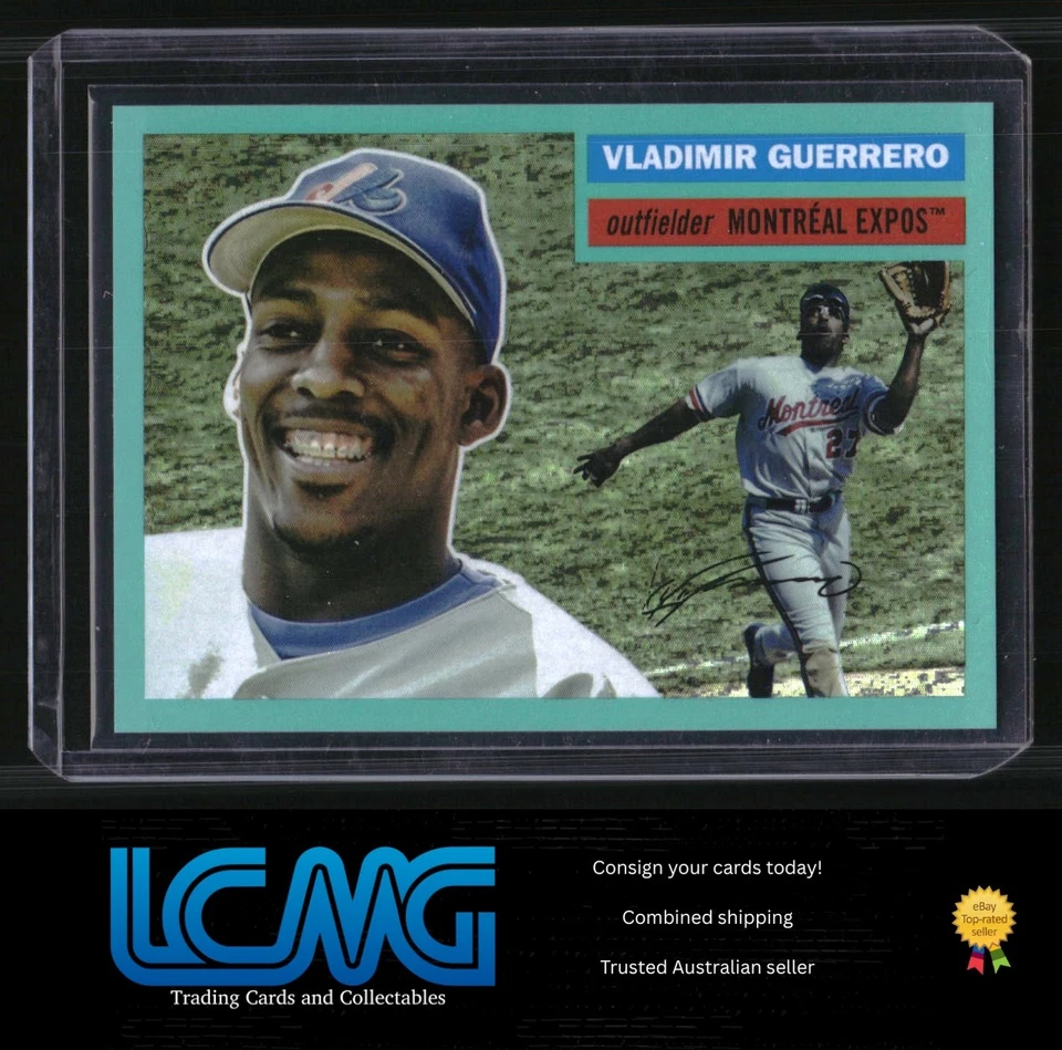 2023 Topps Archives #16 Vladimir Guerrero Aqua Sparkle Foil #/75 G4J - Image 1 of 2
