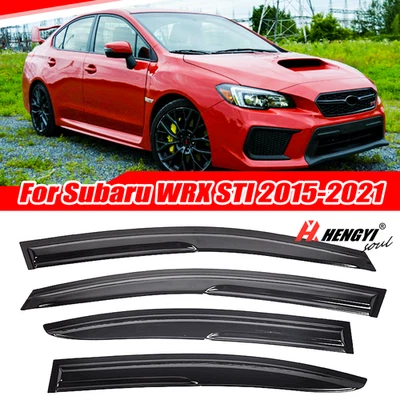 Para Subaru WRX STI 15-21 JDM Estilo Mugen Visera de Ventana Protector de Lluvia Deflector de Viento Foto 1 de 4