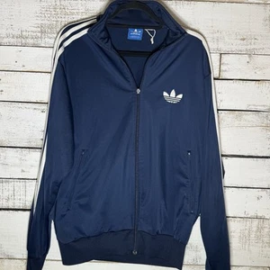 Chaqueta Adidas Originals Para Hombre Talla Grande Azul Blanco Tres Rayas LEER - Imagen 1 de 6