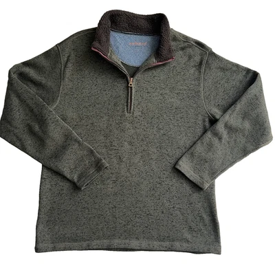  Chaqueta Suéter Pullover Verde Oliva Cremallera XL Cuarto XL Impermeable De Colección Para Hombre Foto 1 de 4