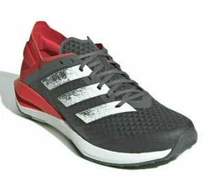 New Adidas RAPIDA FAITO Charcoal & Crimson Running Shoes Youth Boys Size 6.5 - Picture 1 of 13