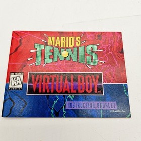 Vintage Nintendo Virtual Boy Mario's Tennis Instruction Booklet Game Manual 1995