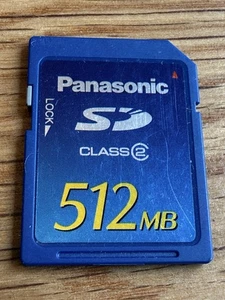 Panasonic 512 MB Class 2 SD Camera Memory Card - Tested - Tracked Postage - Picture 1 of 2