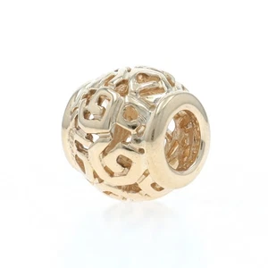 Pandora Amazing Charm 7 3/4" Yellow Gold 14k Scrollwork Bead - Picture 1 of 7